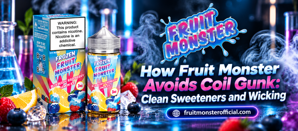 How Fruit Monster Avoids Coil Gunk: Clean Sweeteners And Wicking 1 Fruit Monster